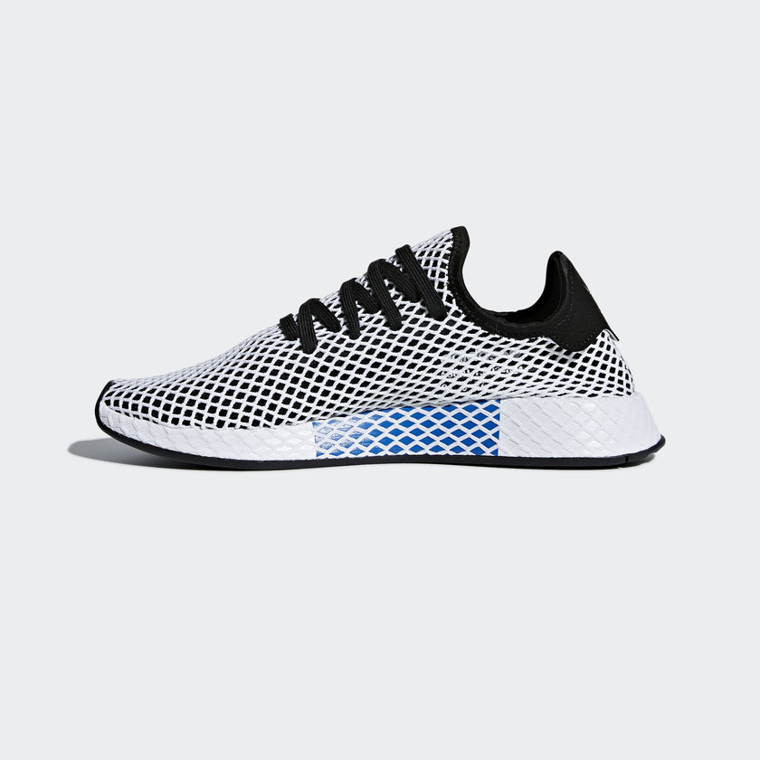 adidas deerupt white and blue